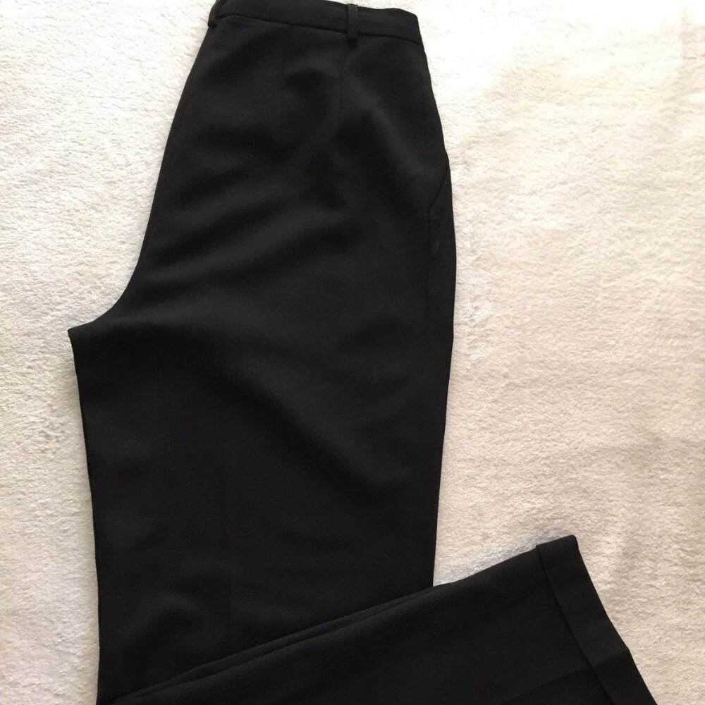 Ann Taylor LOFT Women Career Office Black Wool Dress Trouser Slacks Pants Size 8